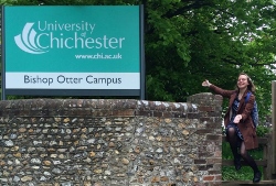 Amy Brown by sign for University of Chichester